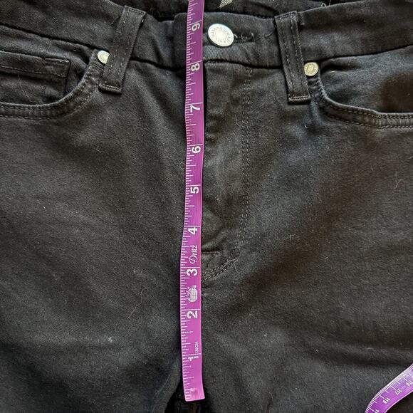 7 for All Mankind Jeans Pants Women's Sz 28 Black The High Waist Skinny Bodycon - Picture 8 of 12